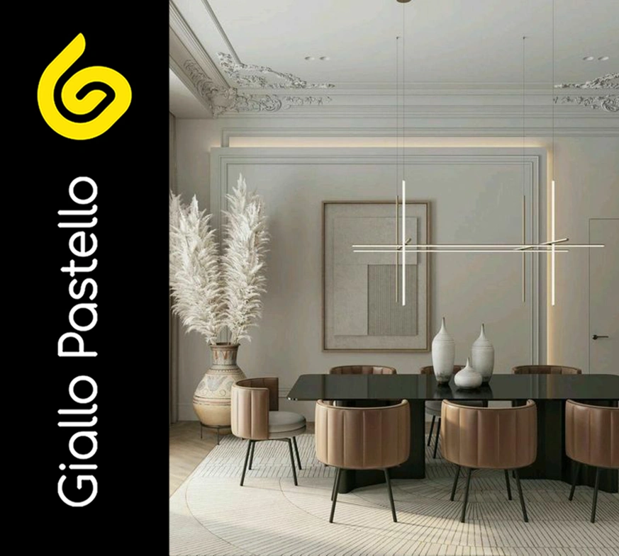 Arredamento classico moderno: tavolo da pranzo - Giallo Pastello