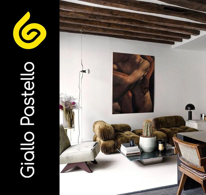 Arredamento classico moderno: divano - Giallo Pastello