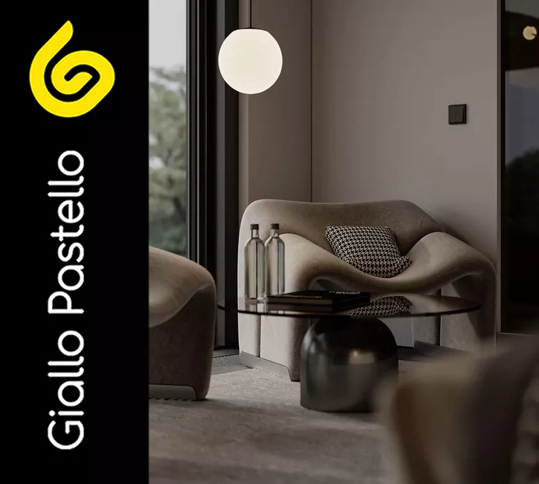 Arredare soggiorno: poltrona e tavolini - Giallo Pastello Interior Design Brescia