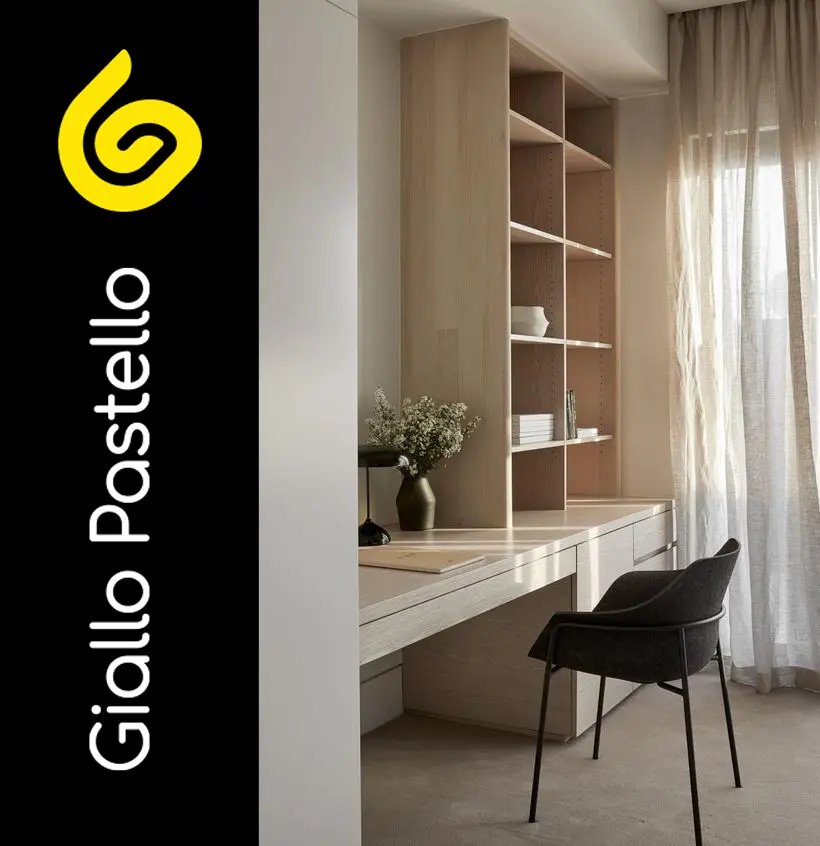 Arredamento studio in casa: scrivania - Giallo Pastello Interior Design