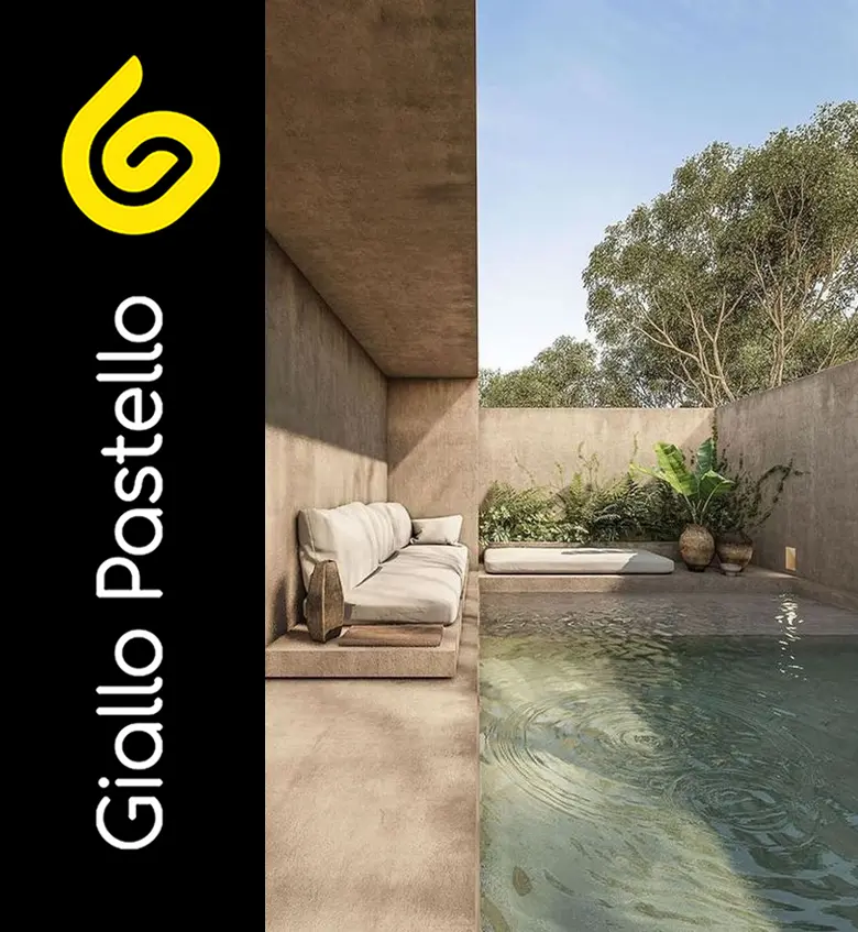 Arredo piscina: arredo bordo piscina - Giallo Pastello Interior Design Brescia