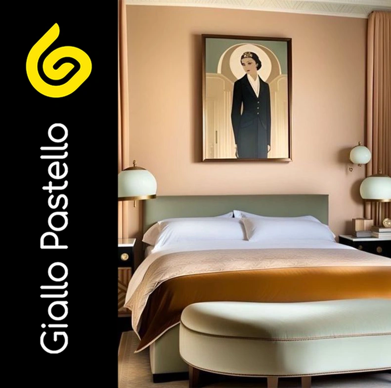 Arredamento classico moderno: camera da letto - Giallo Pastello