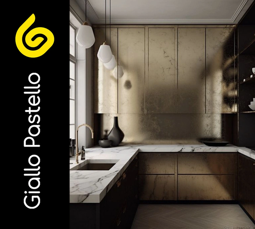 Arredamento classico moderno: cucina - Giallo Pastello