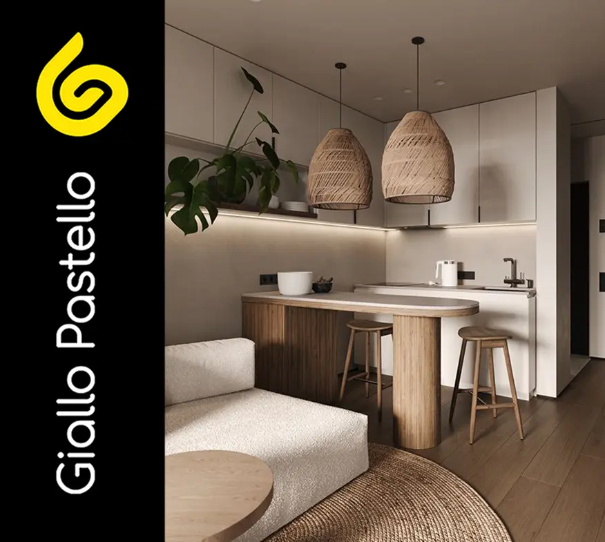 Arredare cucina piccola - Giallo Pastello Interior Design Brescia