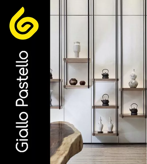 Arredare soggiorno: pareti attrezzate - Giallo Pastello Interior Design Brescia