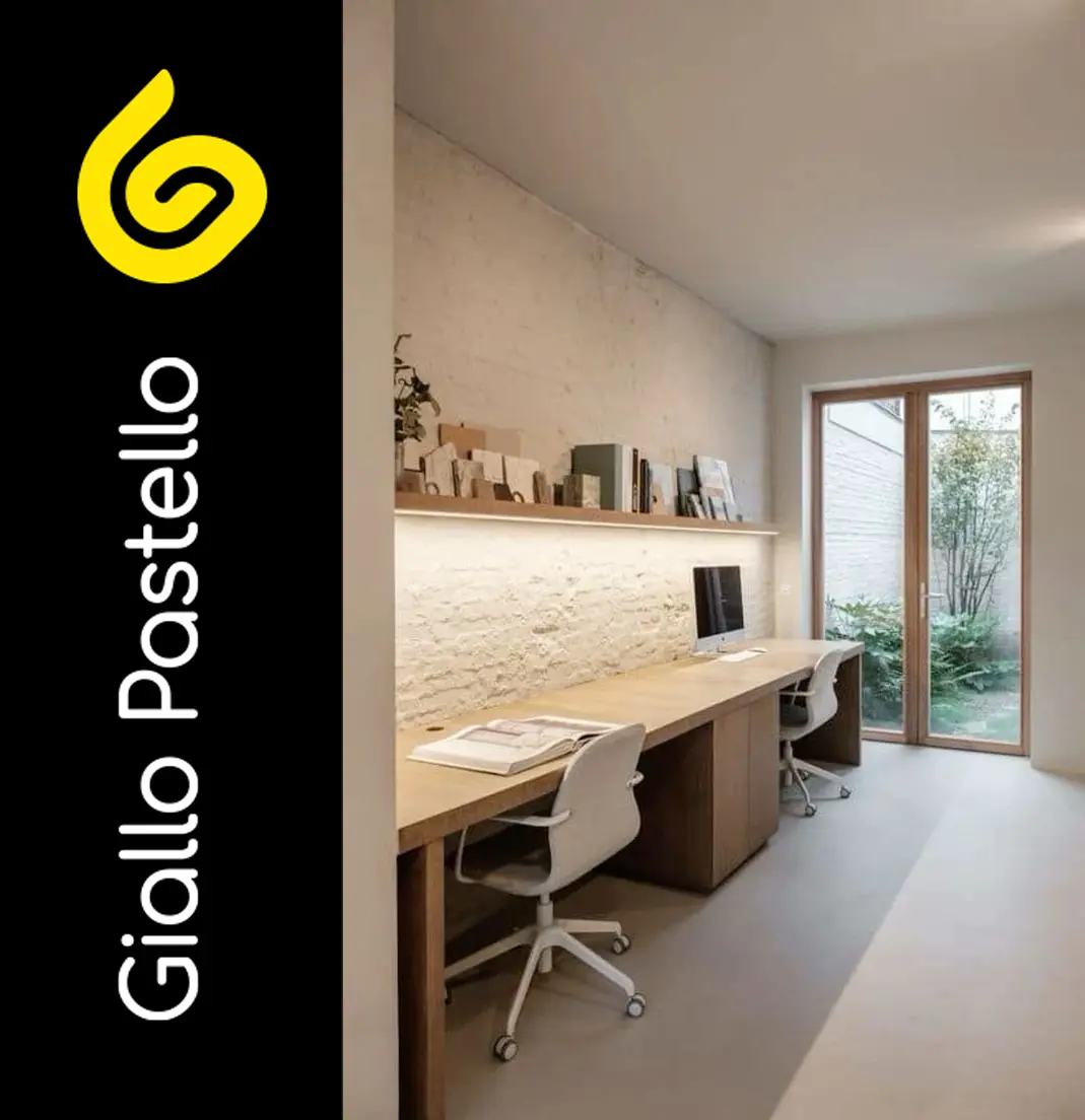 Arredamento studio in casa: scrivania - Giallo Pastello Interior Design