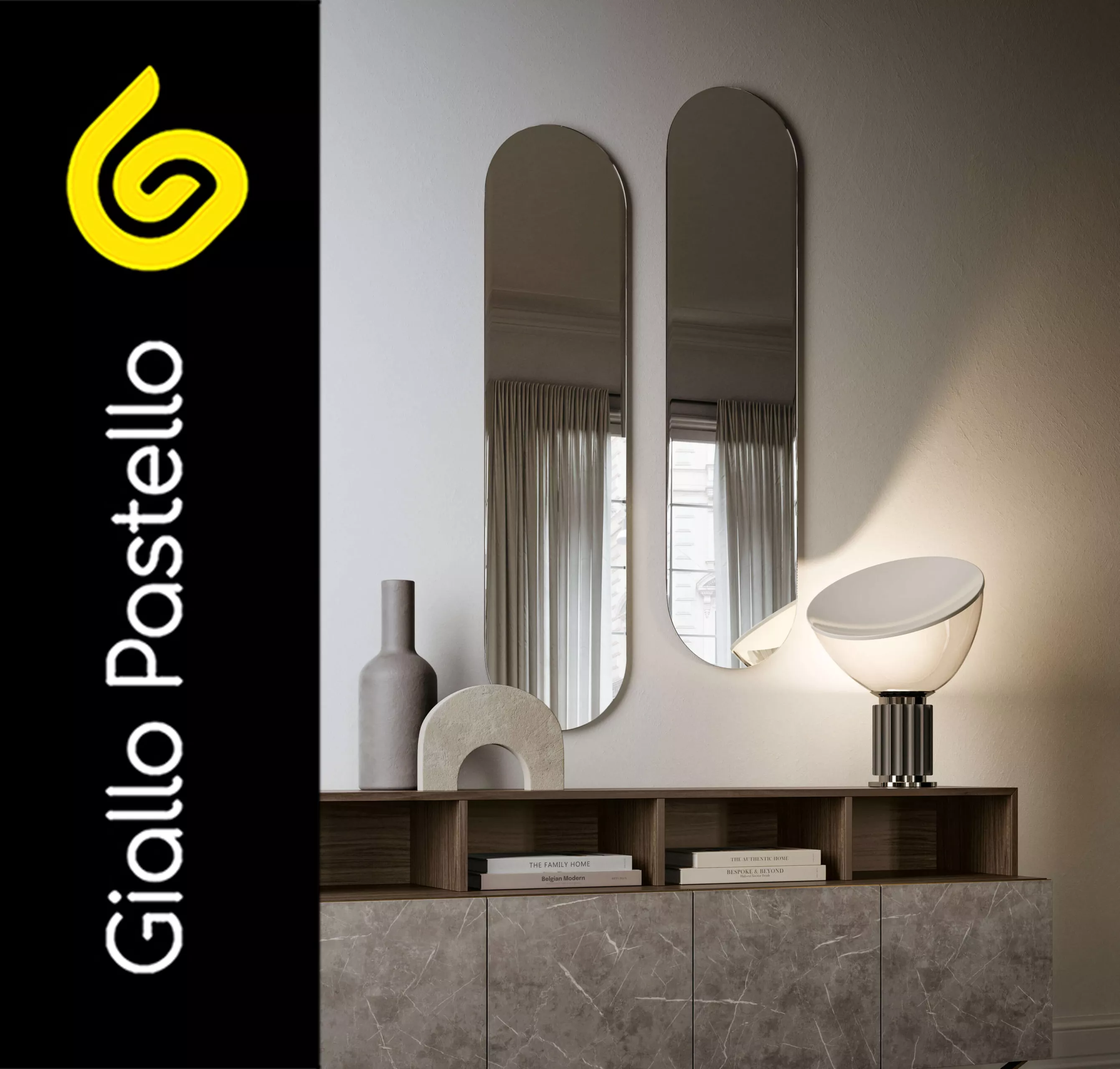 Camera da letto moderna: specchio design - Giallo Pastello Interior Design Brescia