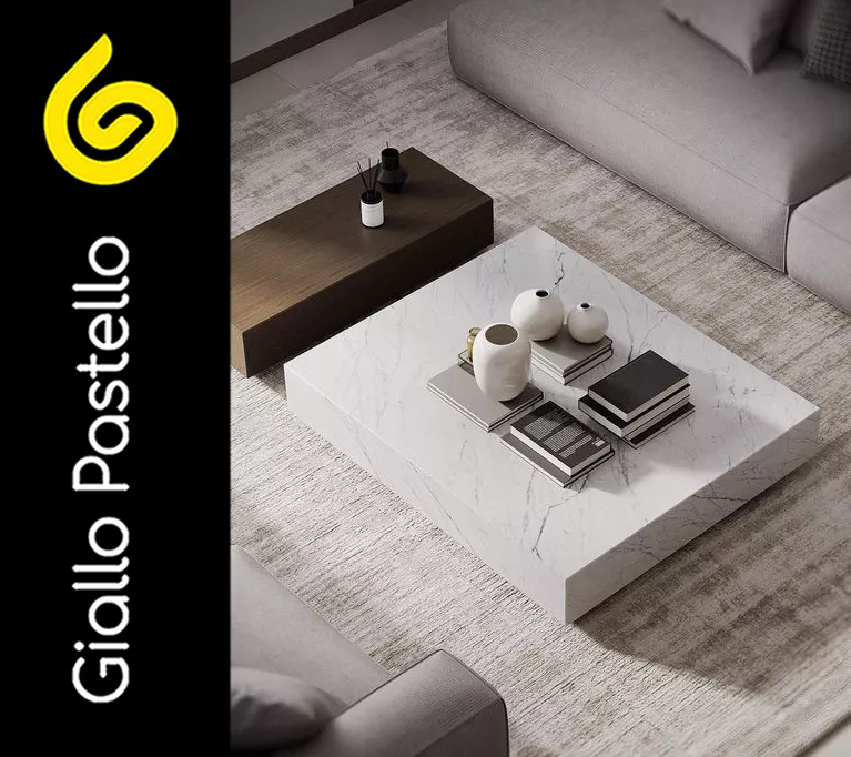 Arredare soggiorno: tavolini design - Giallo Pastello Interior Design Brescia