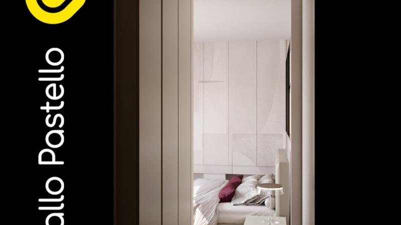 Camera da letto rossa - Arredamento bilocale: un nuovo charme per questo appartamento in città - Giallo Pastello